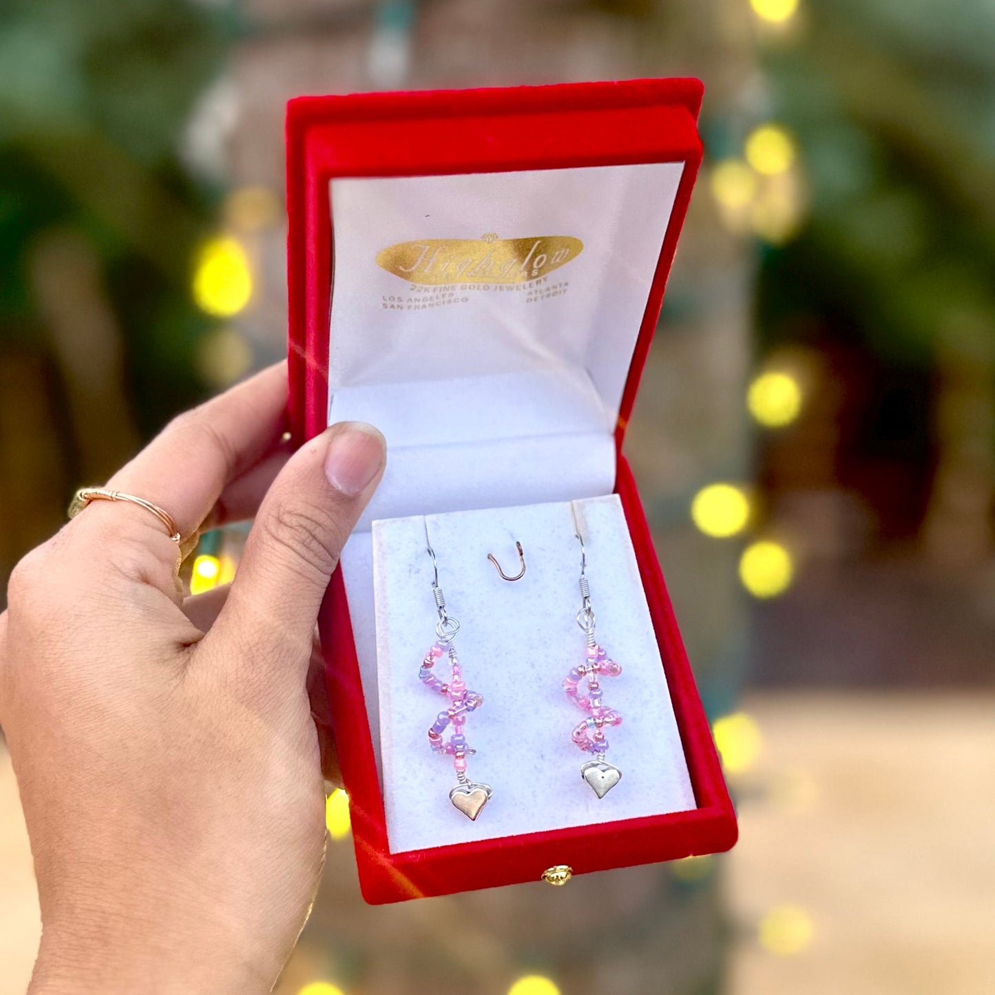 Swirly Heart Earrings, Valentine's Day Inspired