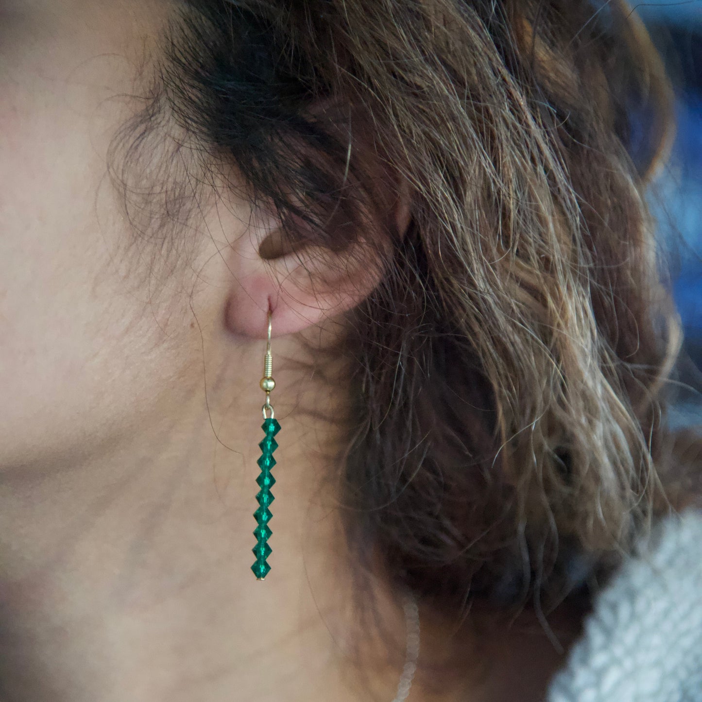 Dainty Dangly Colorful Crystal Earrings