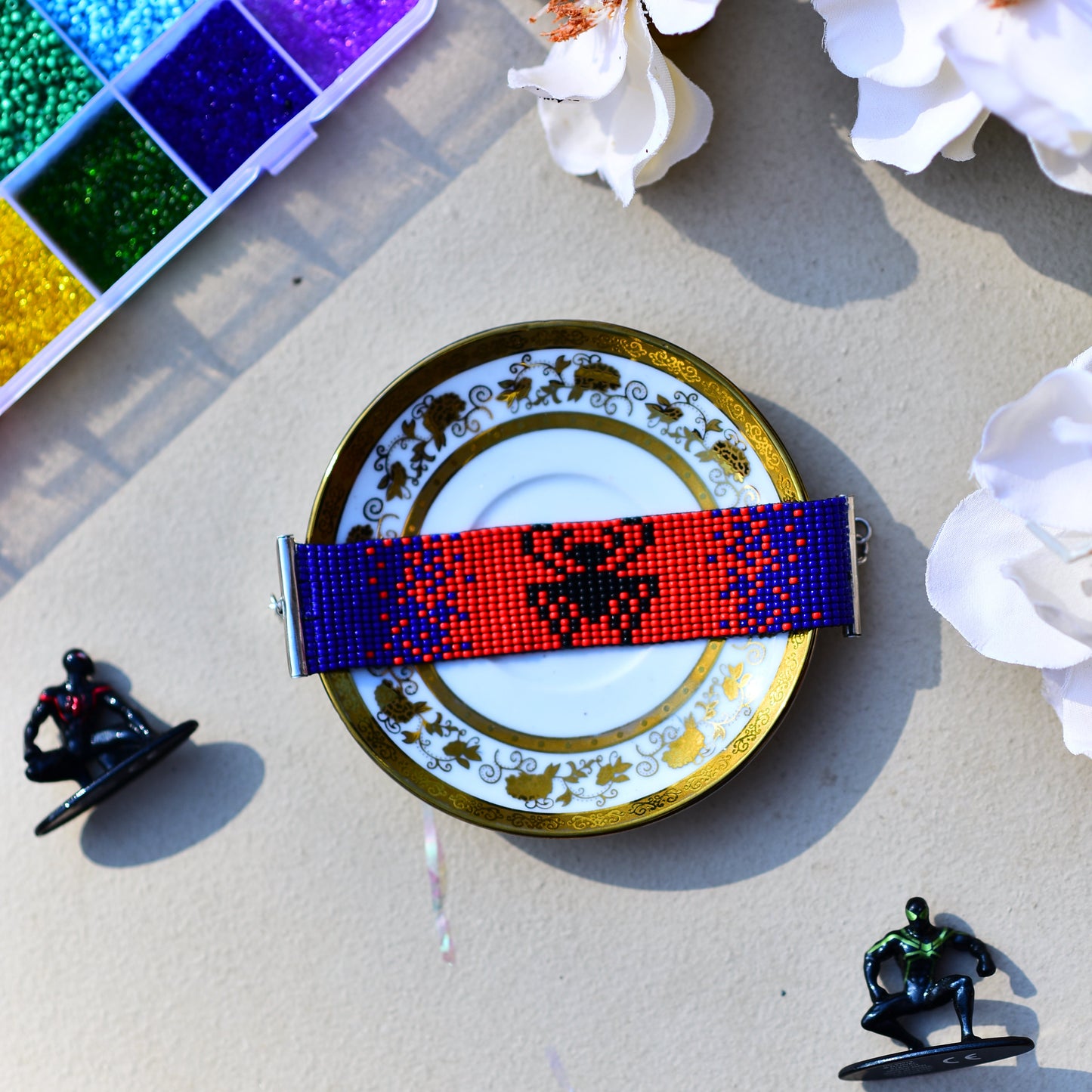 Spiderman Beaded Loom Bracelet: Andrew Garfield Inspired
