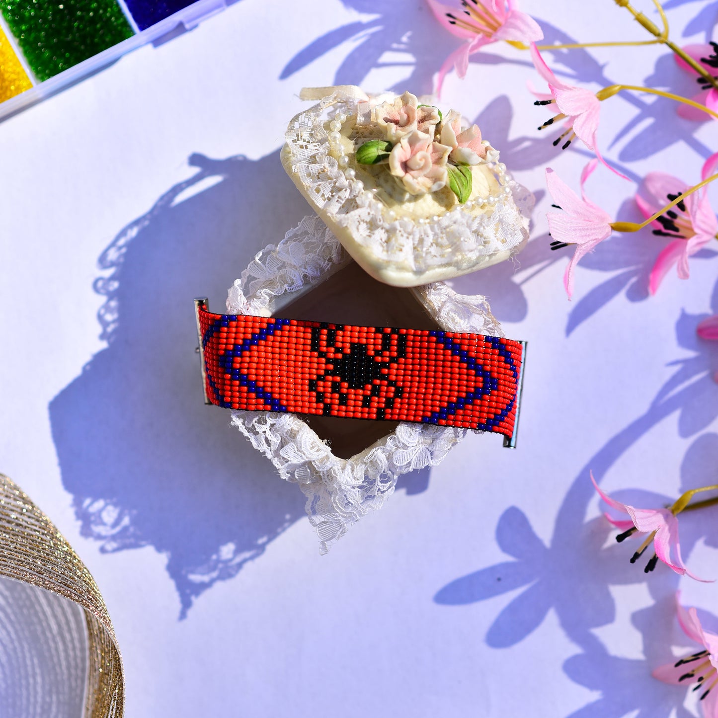 Spider Man Beaded Loom Bracelet: Tobey Maguire Inspired
