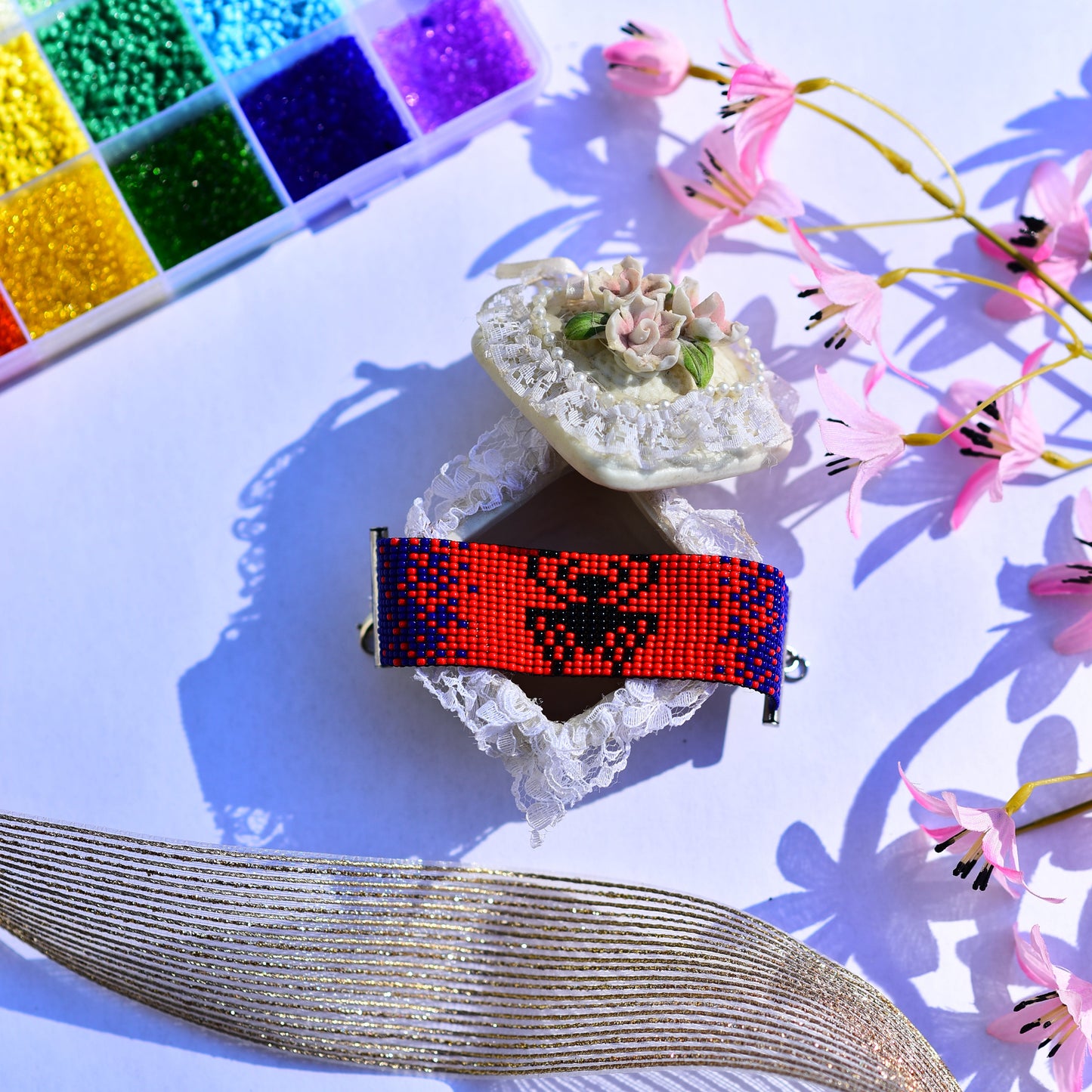 Spiderman Beaded Loom Bracelet: Andrew Garfield Inspired