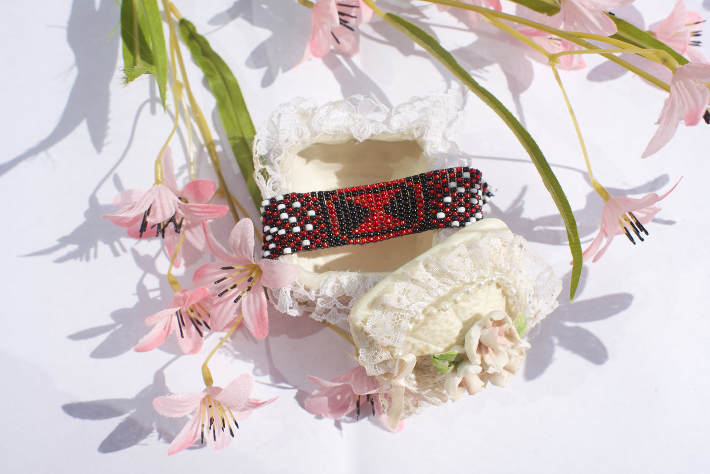 Black Widow Inspired Beaded Loom Bracelet