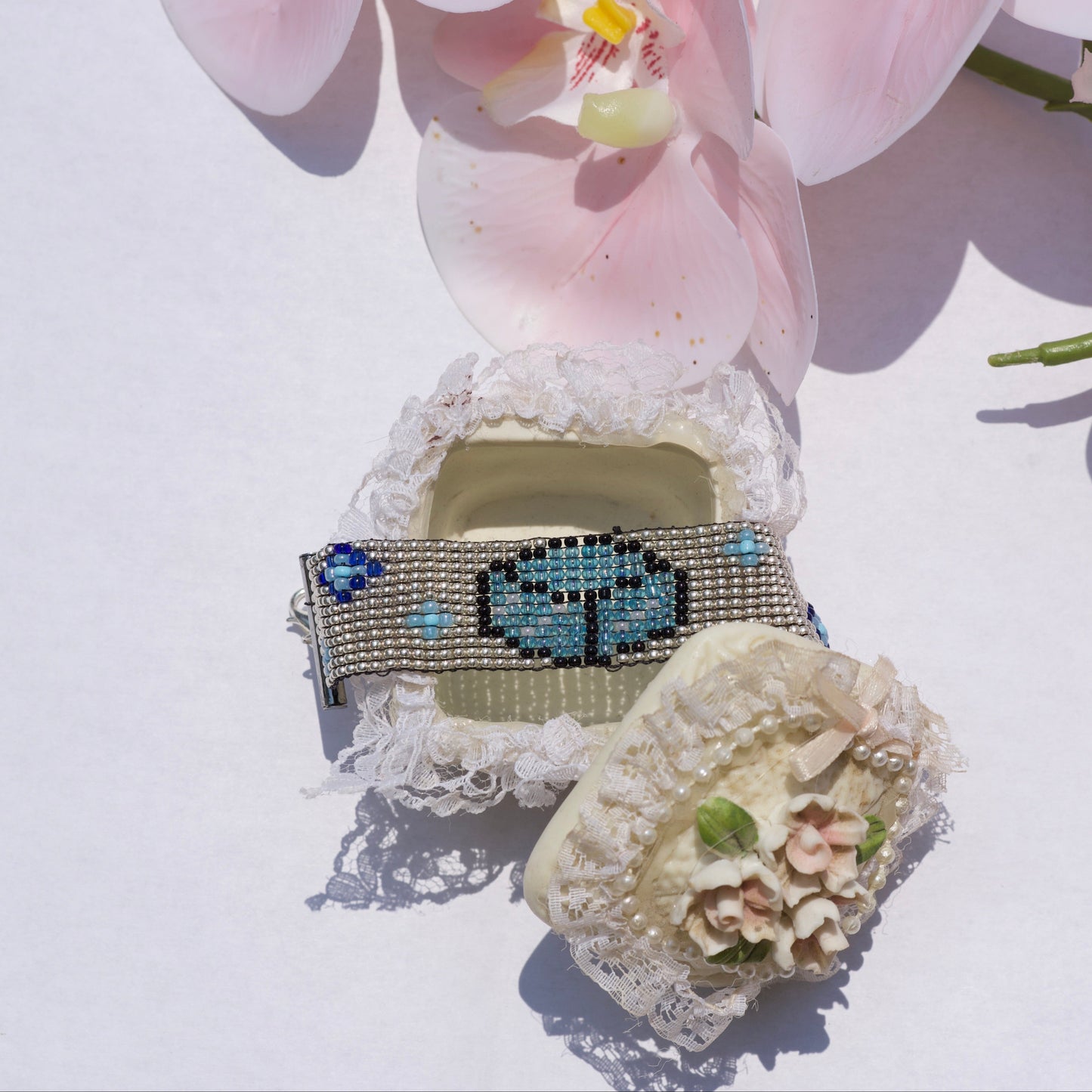 Tesseract Inspired Beaded Loom Bracelet