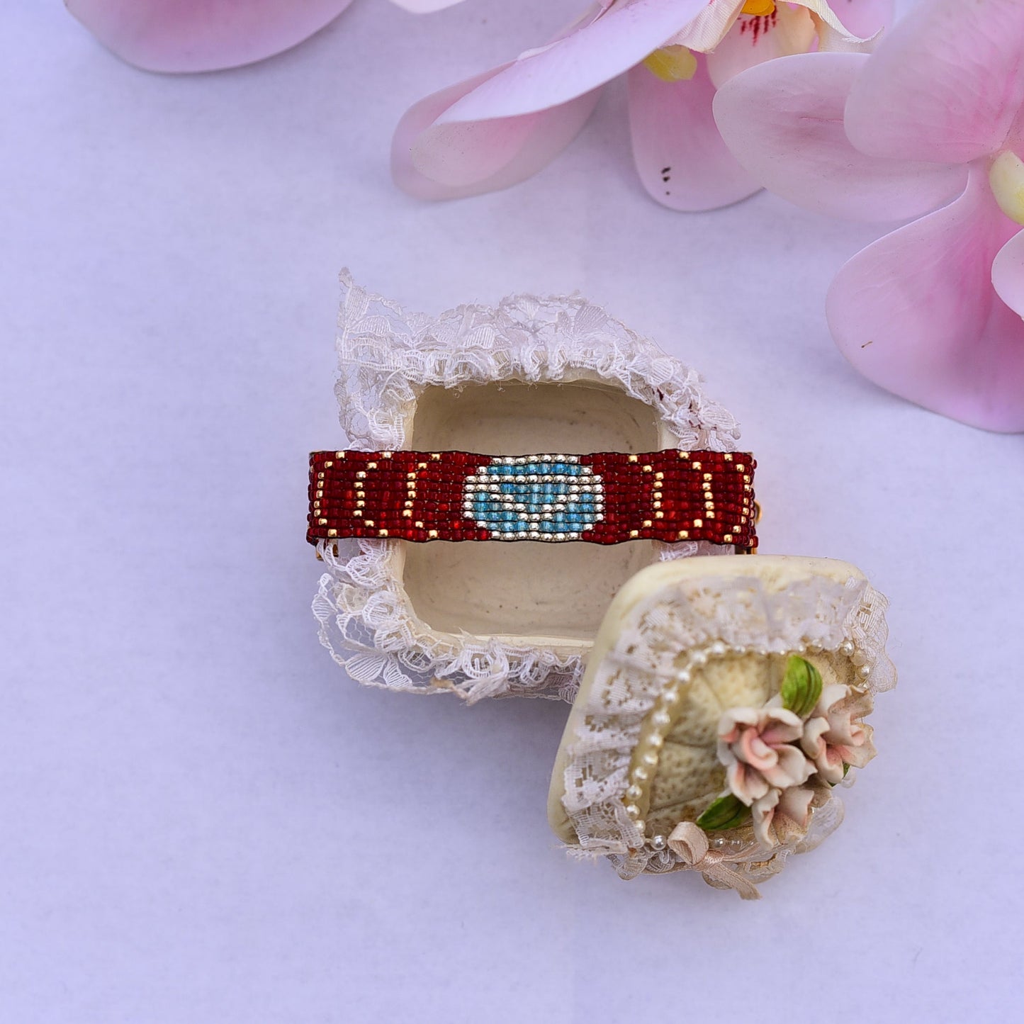 Iron Man Inspired Beaded Loom Bracelet
