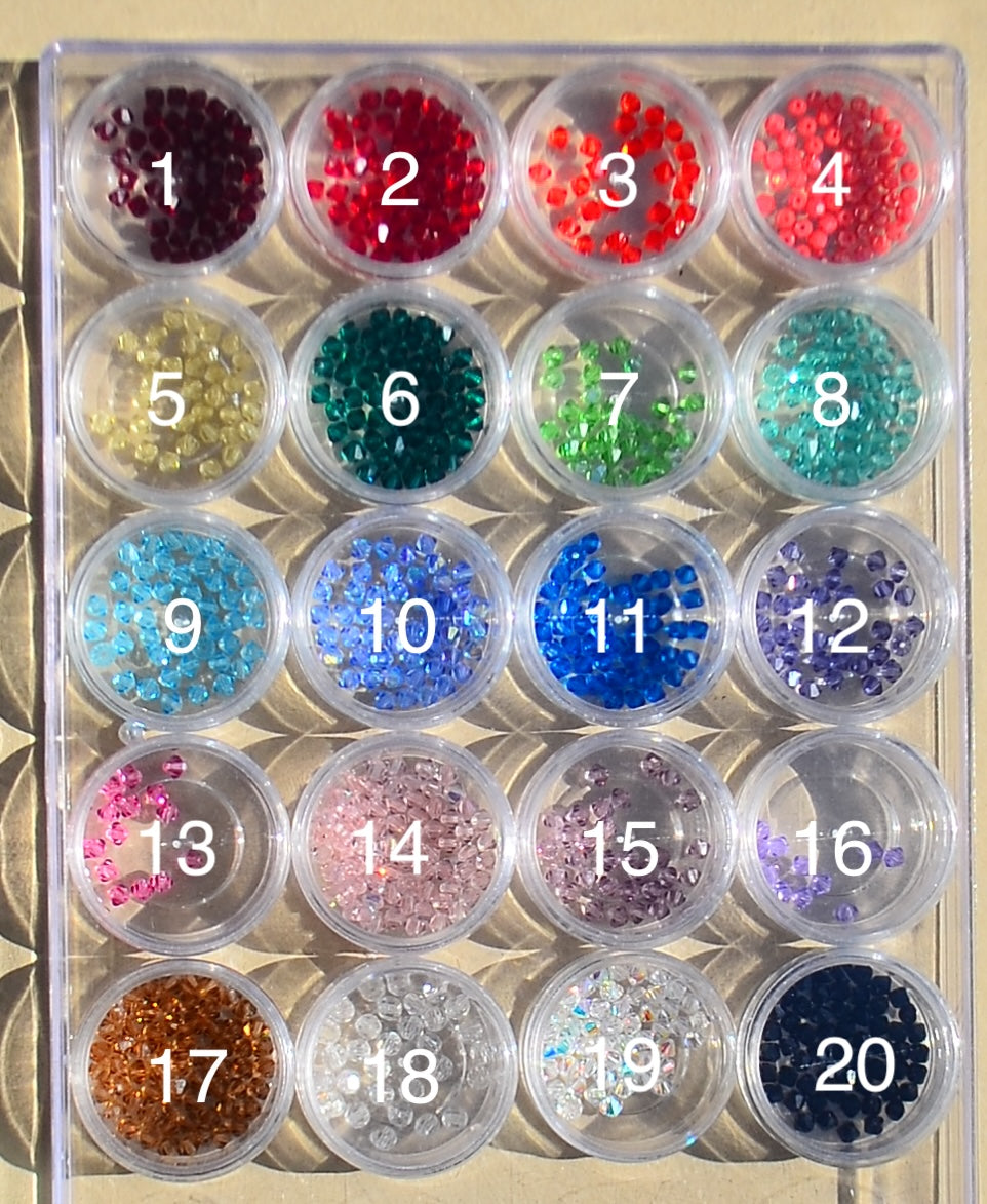 Colorful Crystal and Faux Pearl Chain Dangly Earring Set