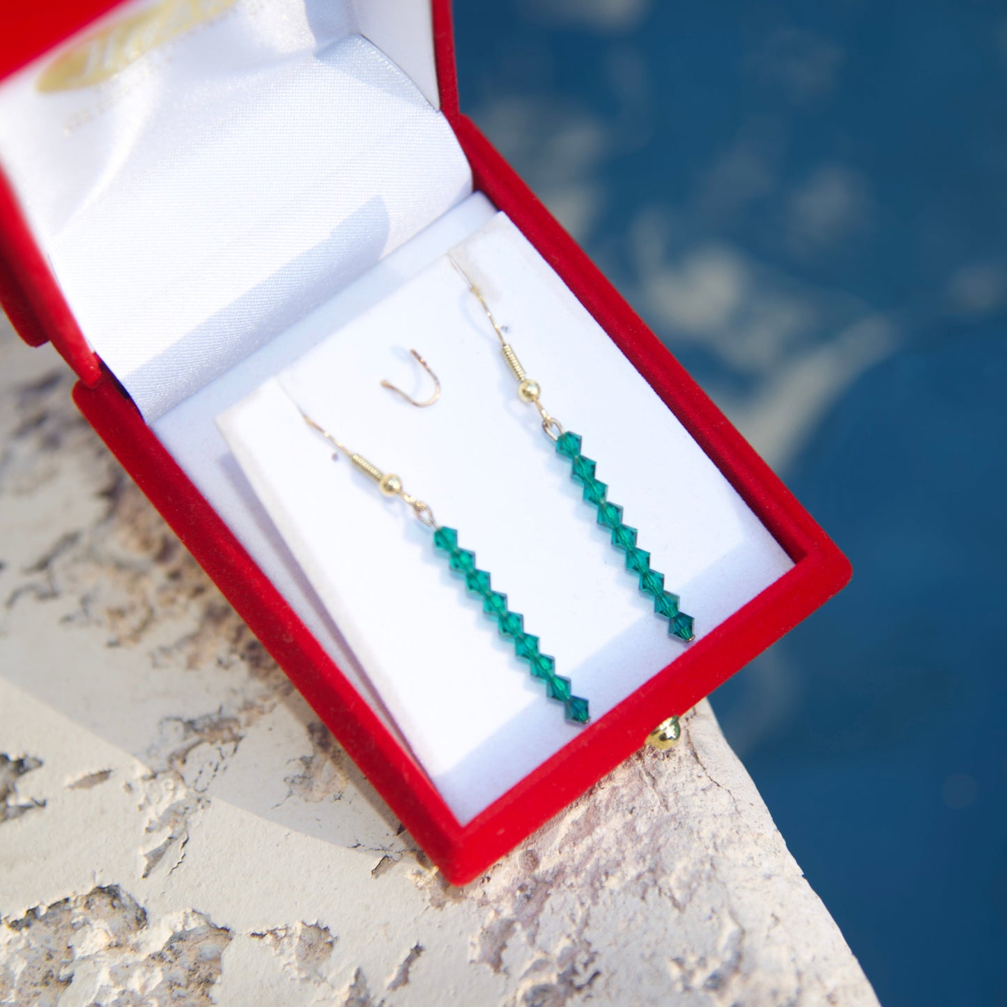 Dainty Dangly Colorful Crystal Earrings