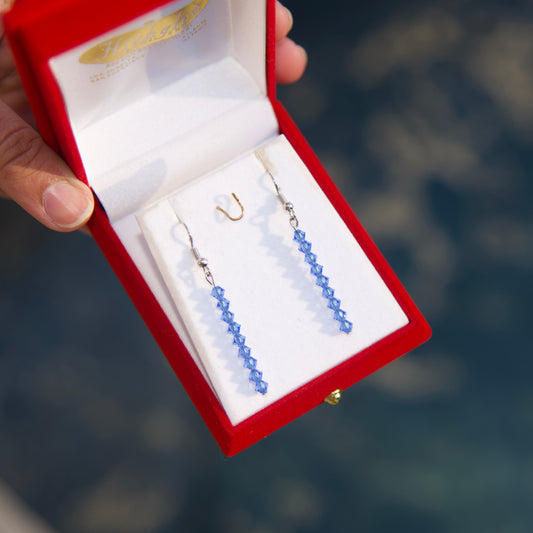 Dainty Dangly Colorful Crystal Earrings