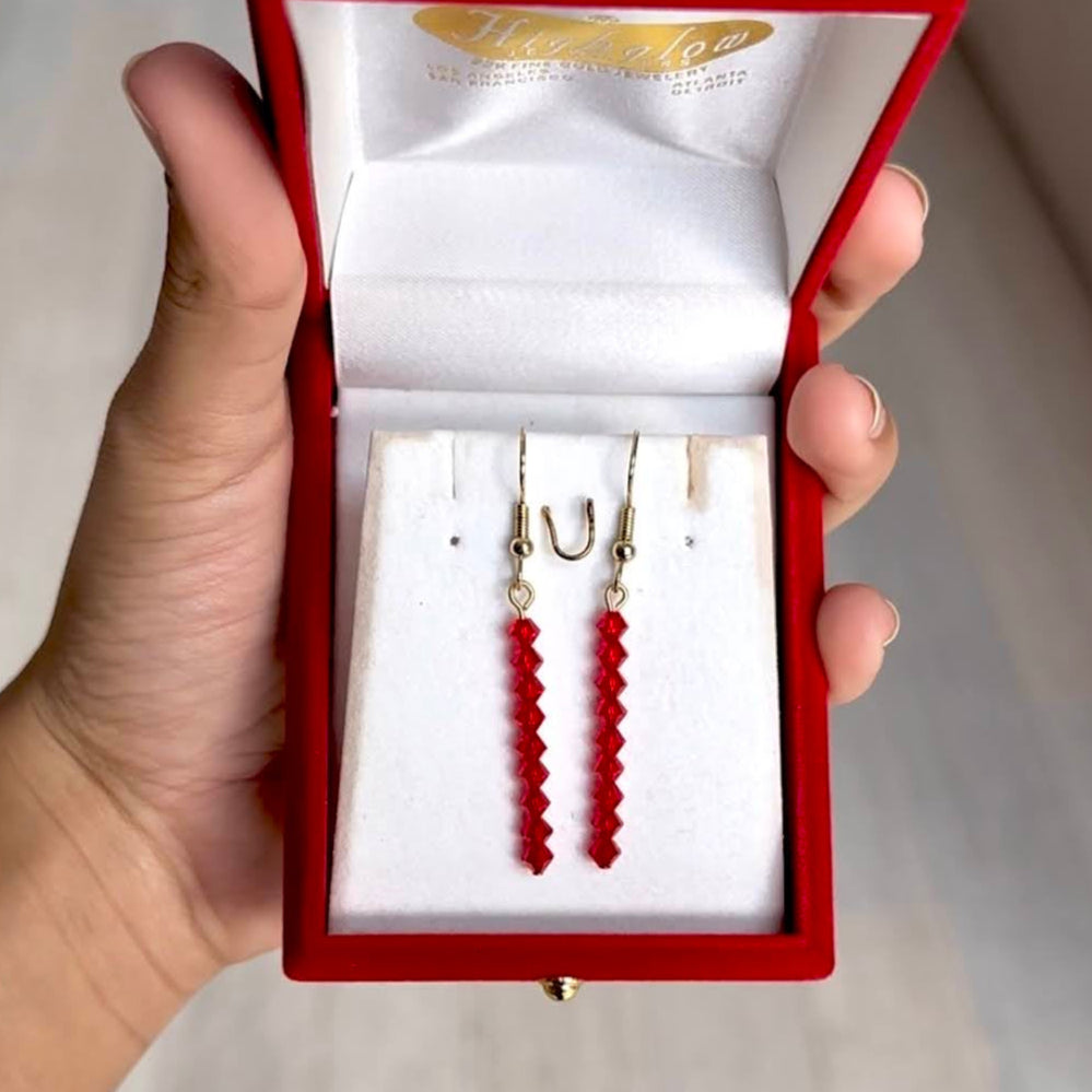 Dainty Dangly Colorful Crystal Earrings