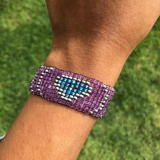 Pepper Potts Inspired Beaded Loom Bracelet