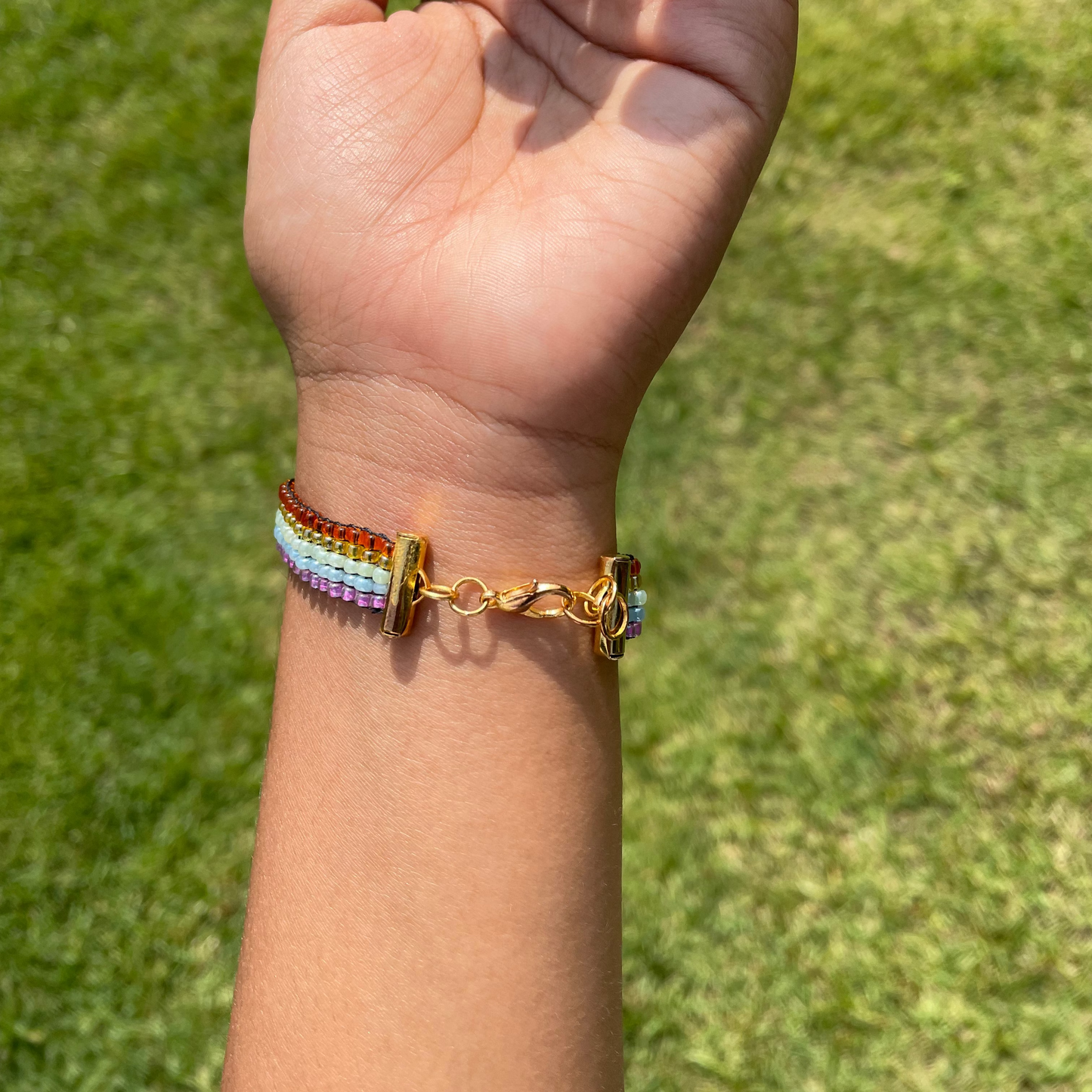 Horizontal Rainbow Stripe Bracelet
