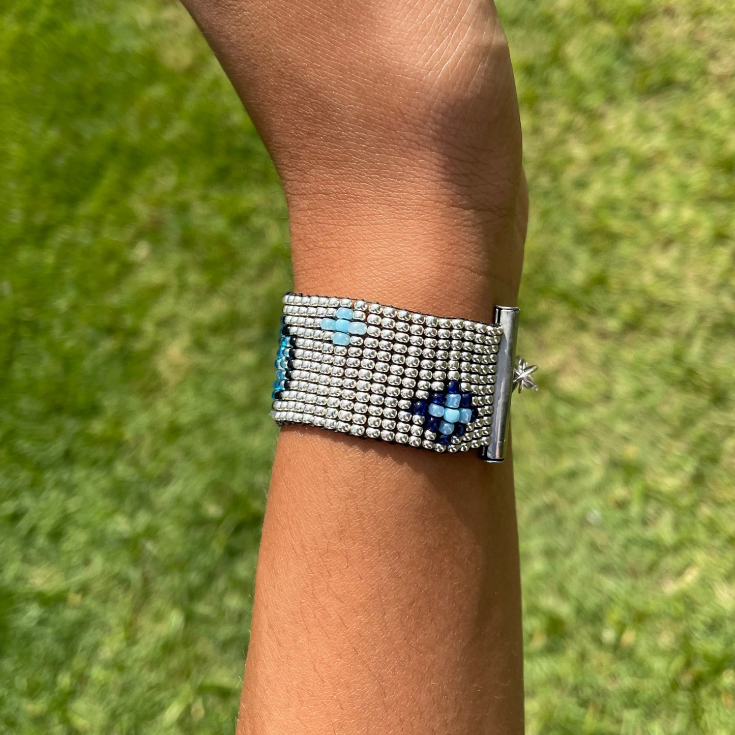 Tesseract Inspired Beaded Loom Bracelet