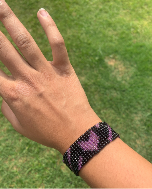 Hawkeye Inspired Beaded Loom Bracelet
