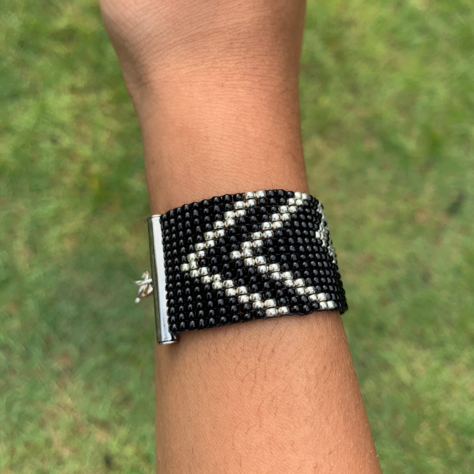 S.H.I.E.L.D Inspired Beaded Loom Bracelet