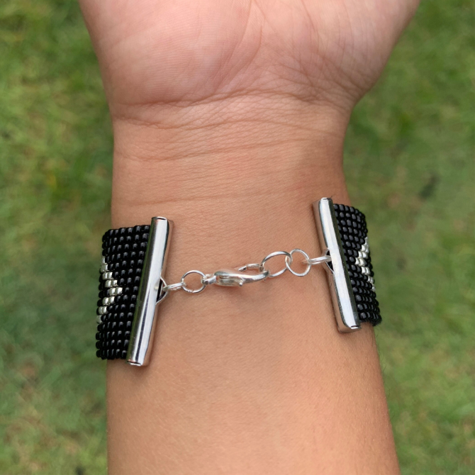 S.H.I.E.L.D Inspired Beaded Loom Bracelet
