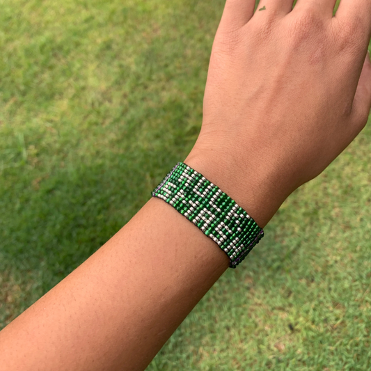 Hulk Smash Beaded Loom Bracelet