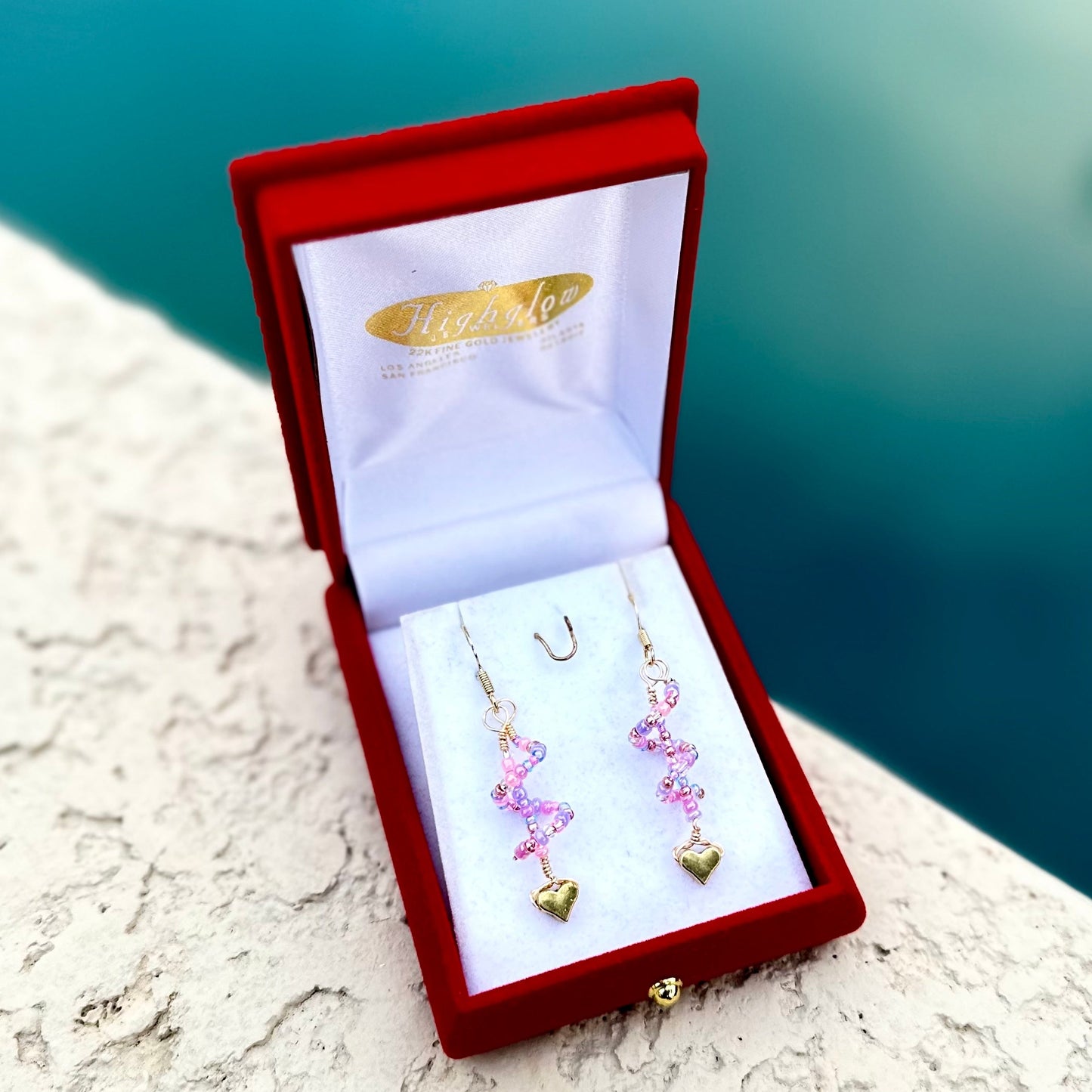 Swirly Heart Earrings, Valentine's Day Inspired