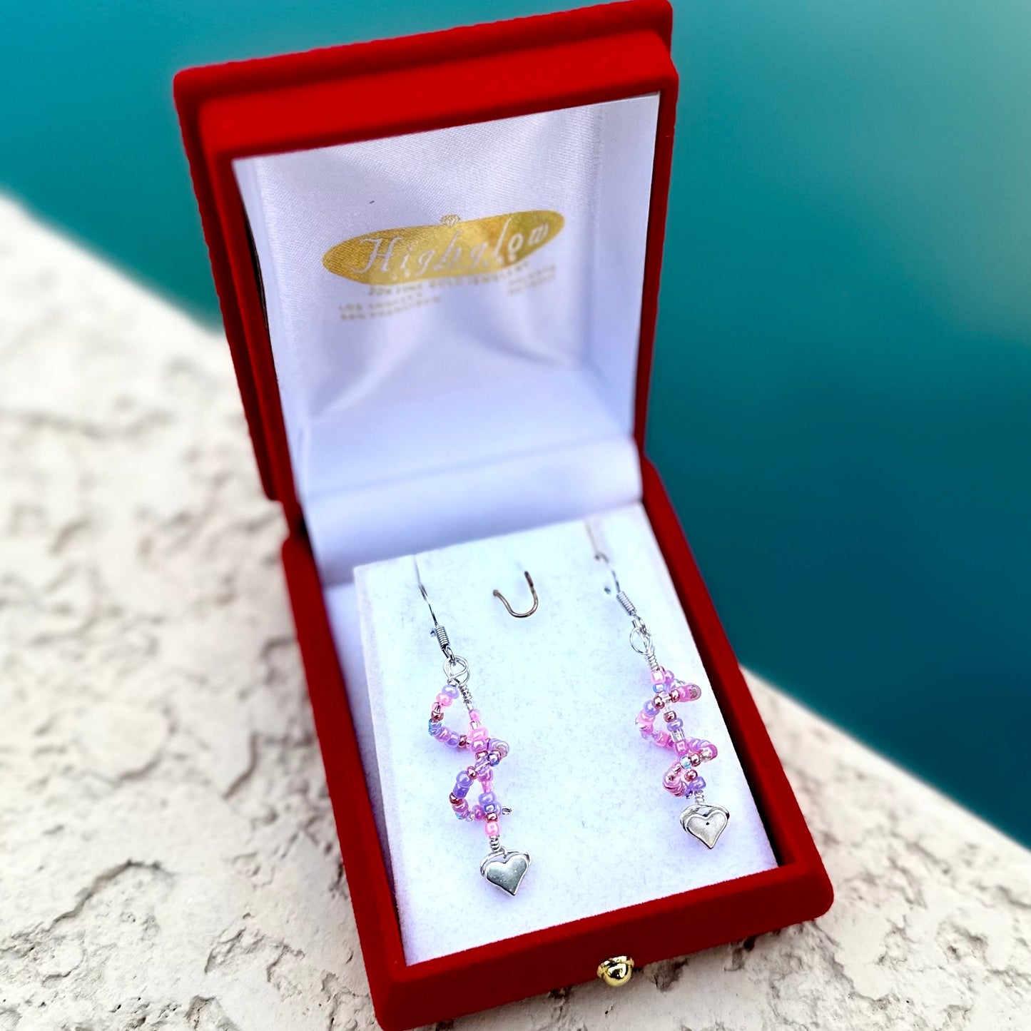 Swirly Heart Earrings, Valentine's Day Inspired