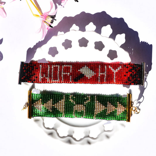 Marvel's Thor beaded loom bracelet "WORTHY"