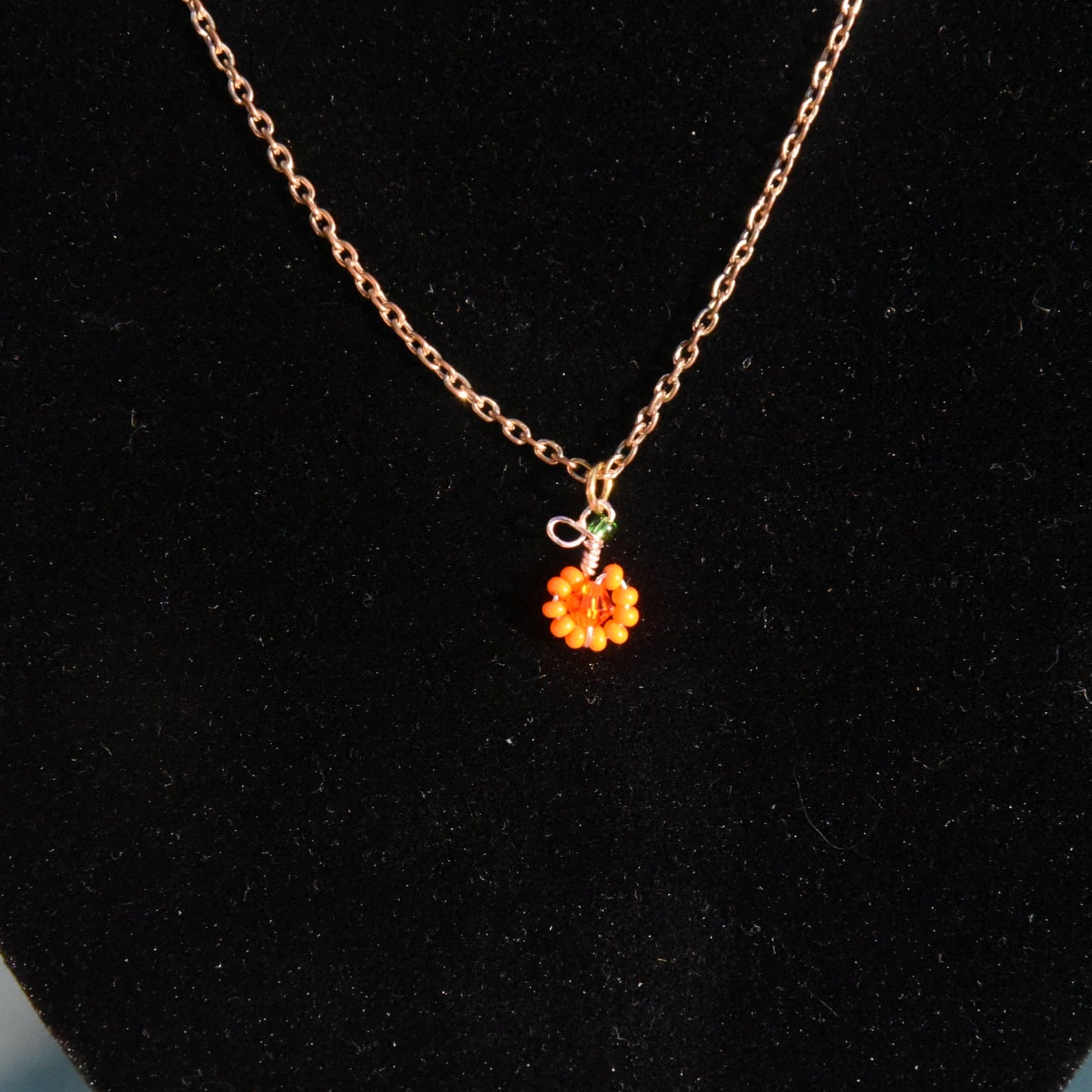 Halloween Pumpkin Themed Necklace