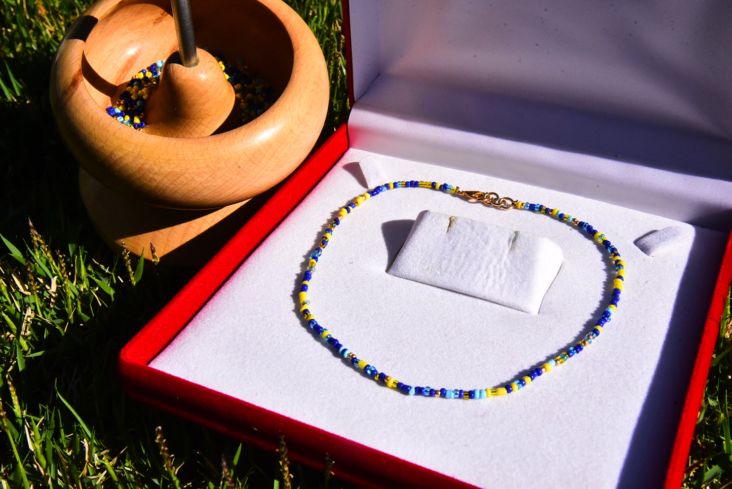 "For Ukraine" Beaded Choker- 100% Profit to Charity