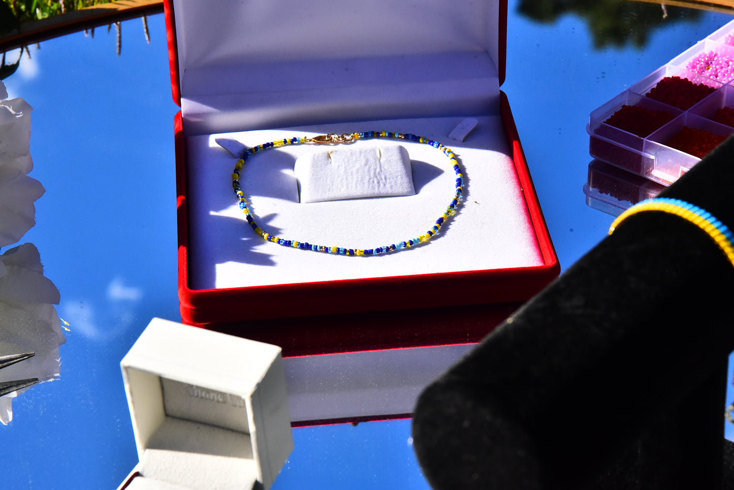 "For Ukraine" Beaded Choker- 100% Profit to Charity