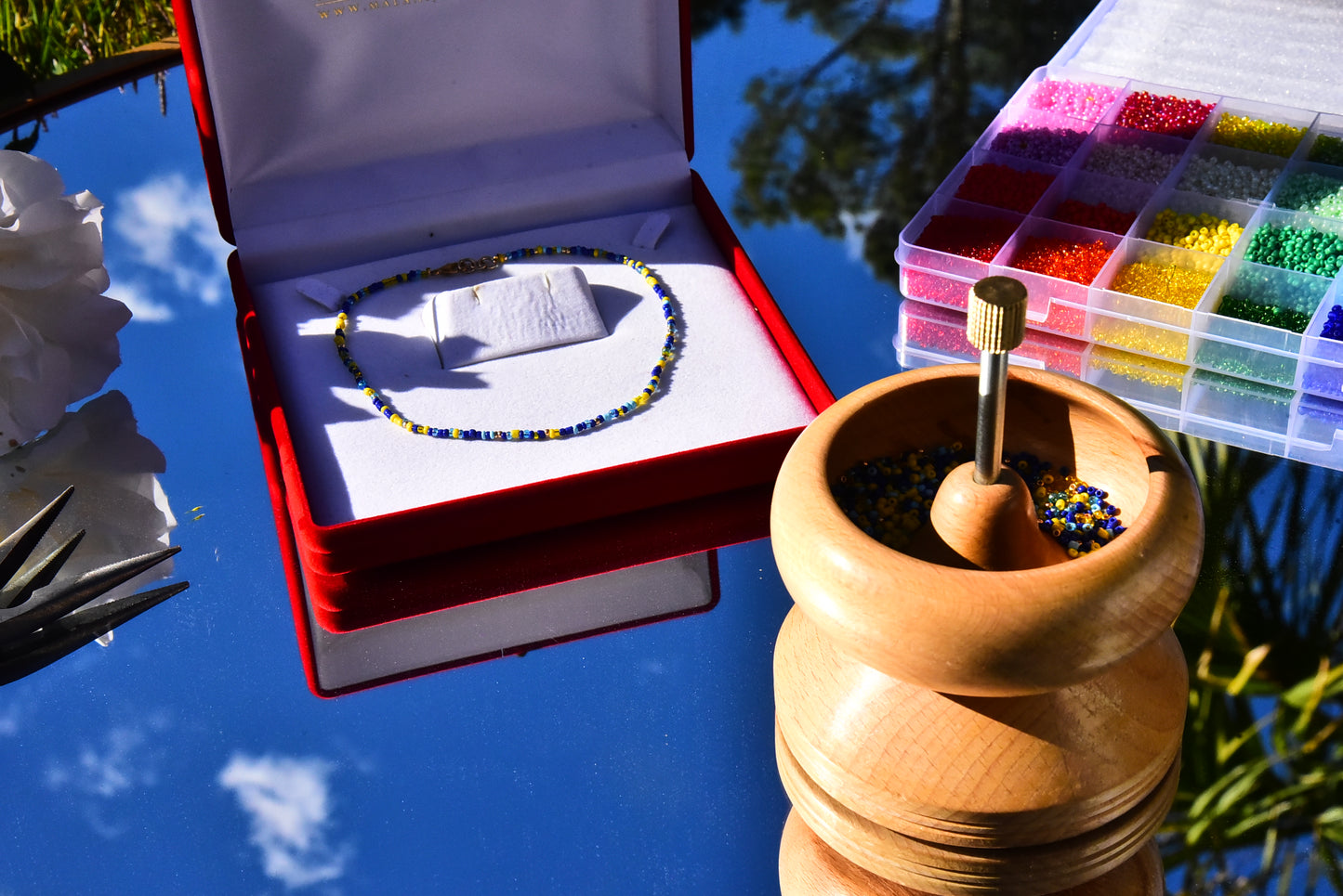 "For Ukraine" Beaded Choker- 100% Profit to Charity