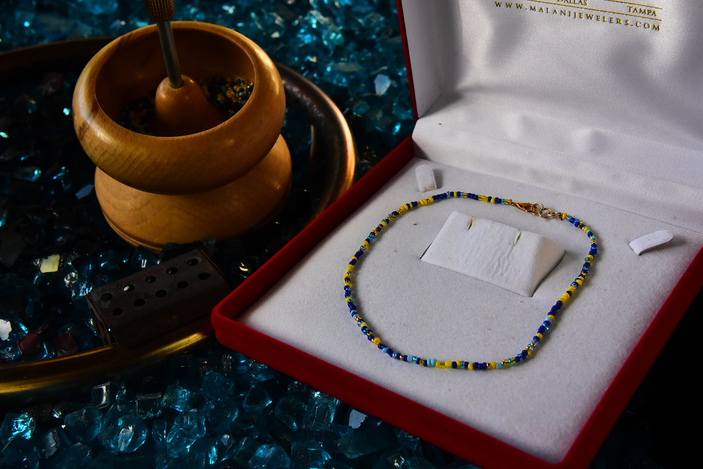 "For Ukraine" Beaded Choker- 100% Profit to Charity