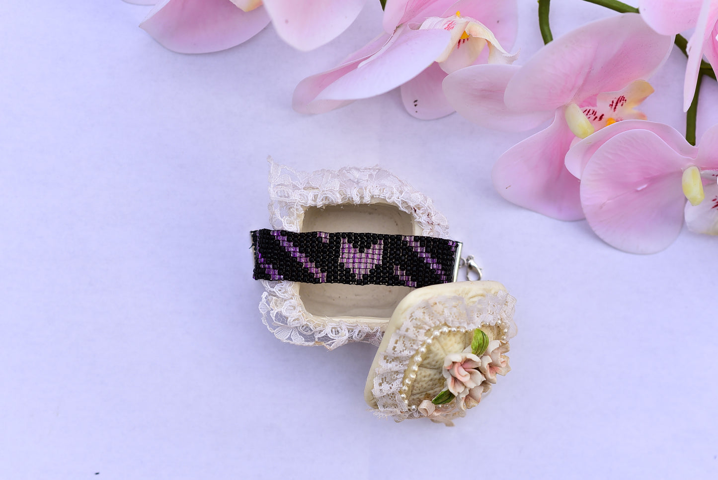 Hawkeye Inspired Beaded Loom Bracelet