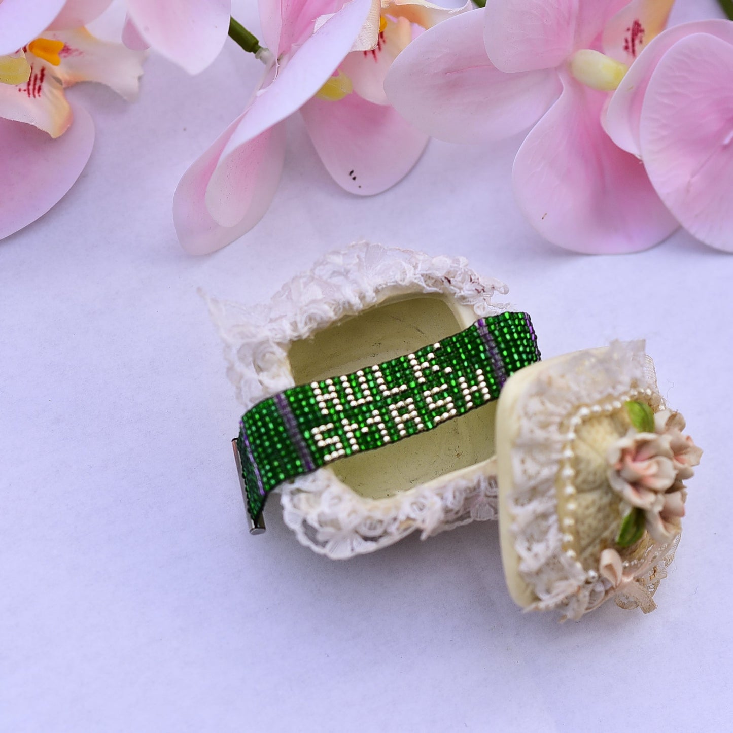 Hulk Smash Beaded Loom Bracelet
