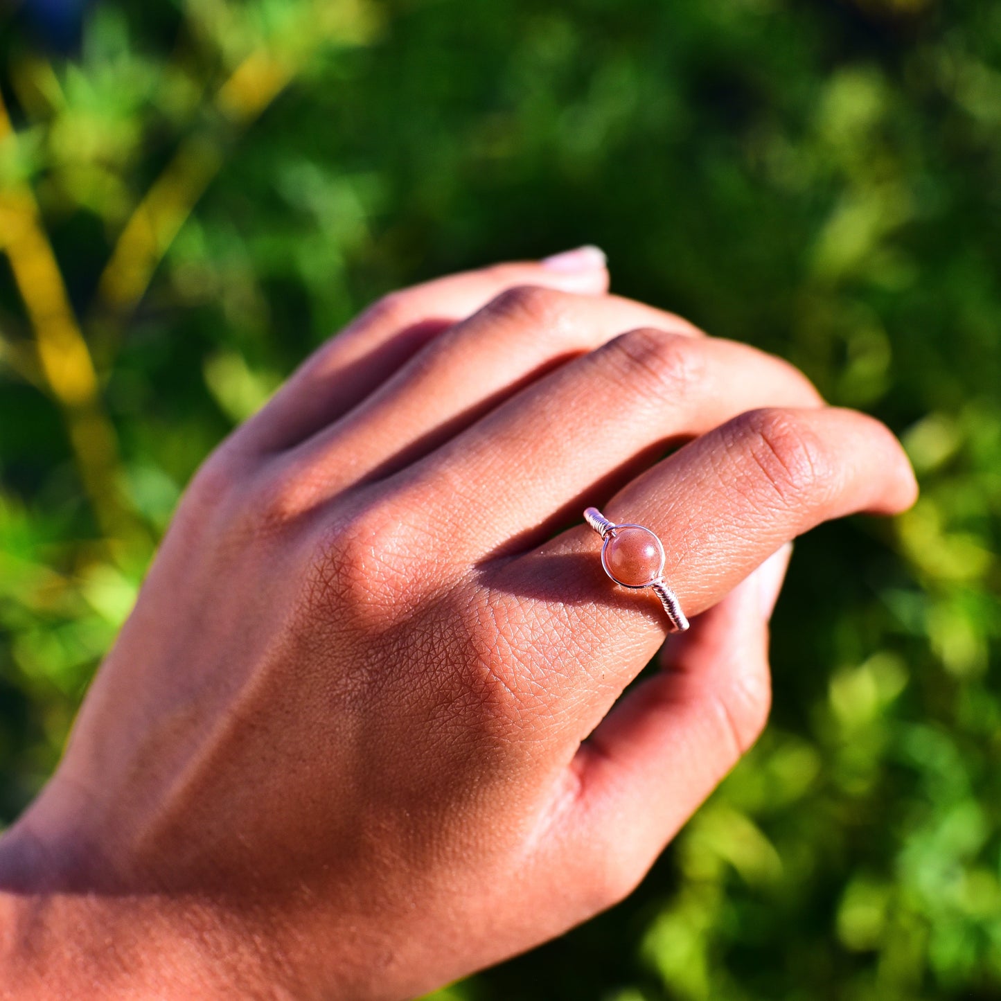 Crystal wire wrap rings