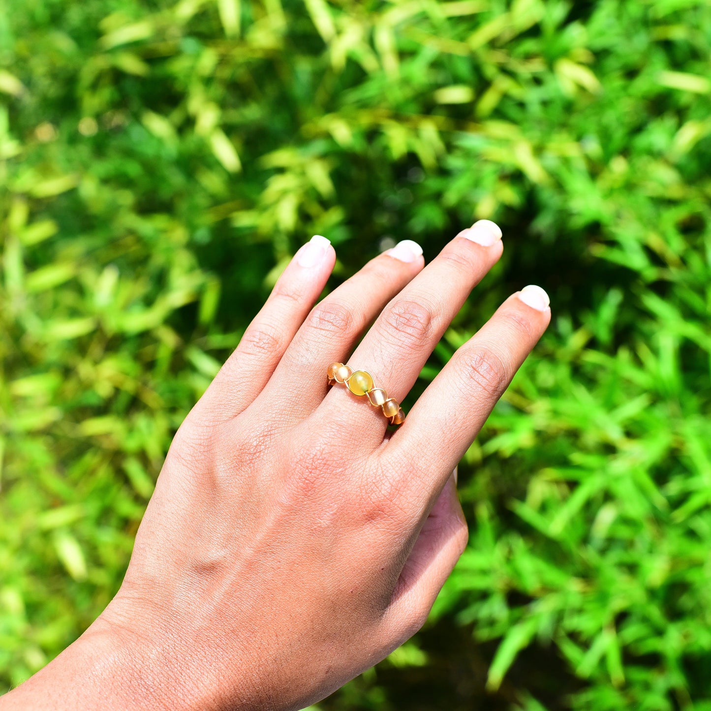 Braided Crystal Wire Wrap Rings