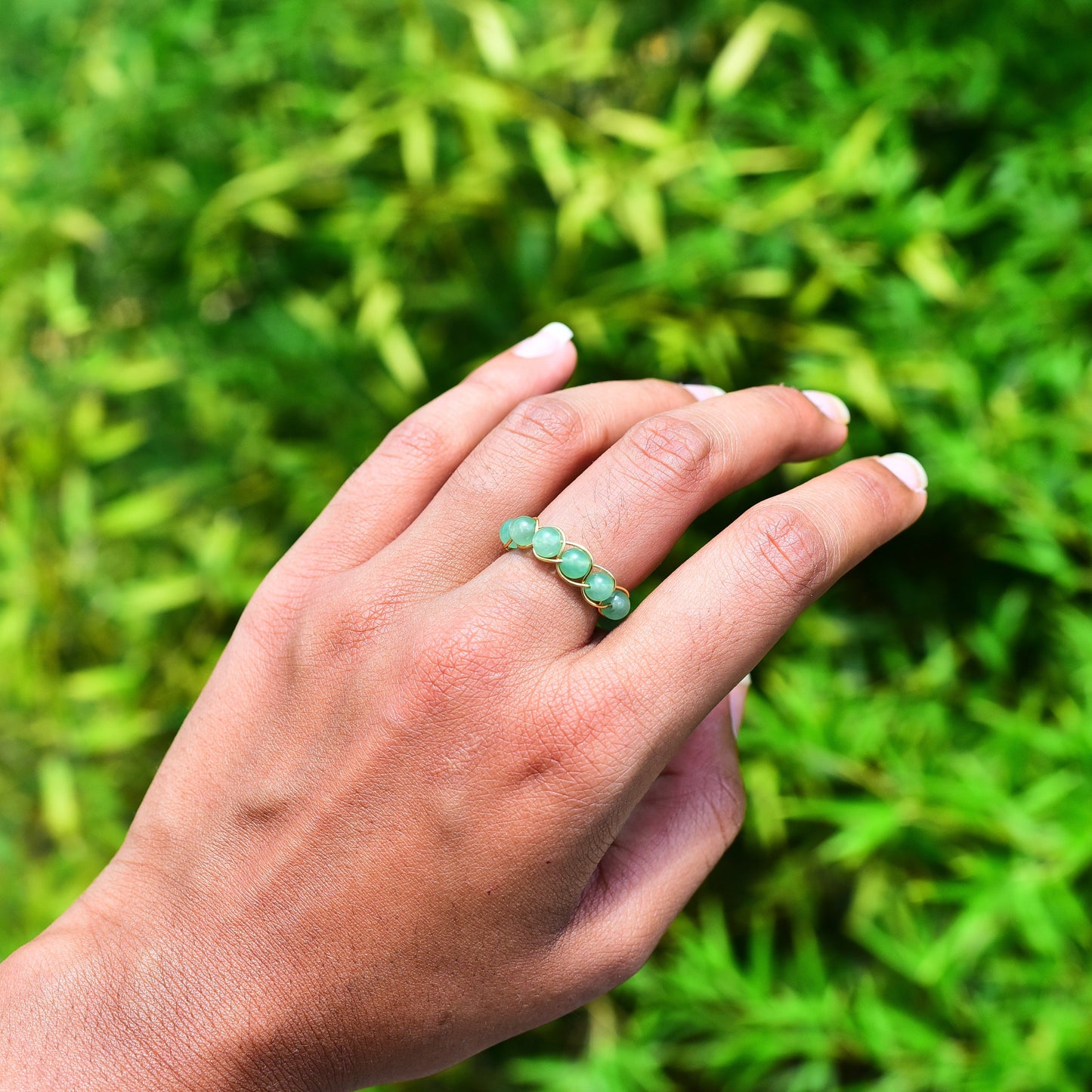 Braided Crystal Wire Wrap Rings
