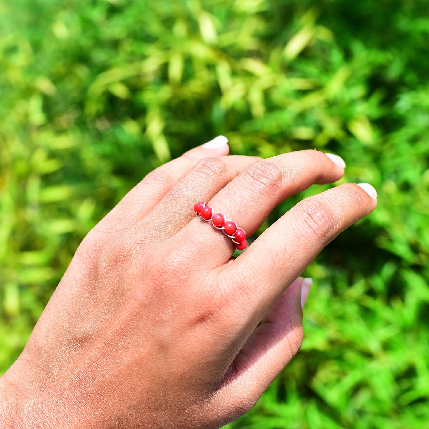 Braided Crystal Wire Wrap Rings