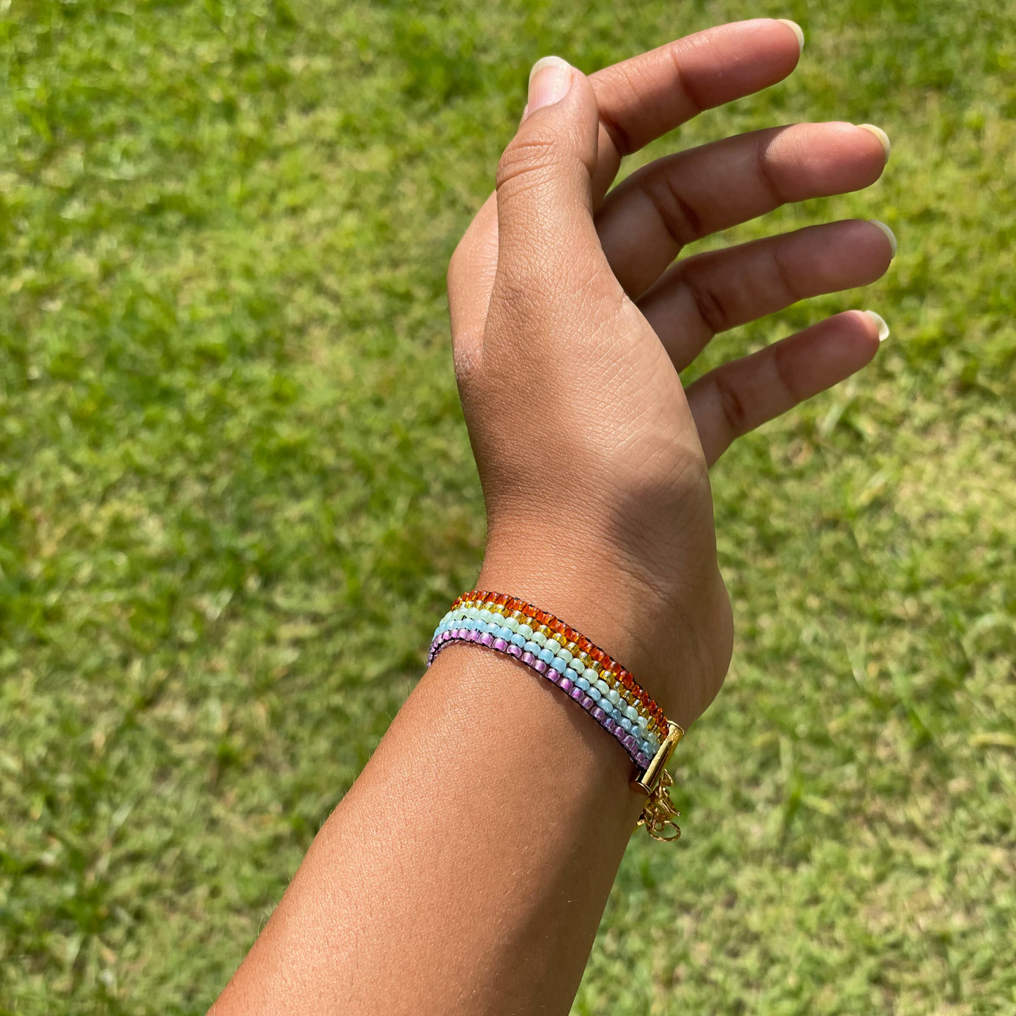 Horizontal Rainbow Stripe Bracelet