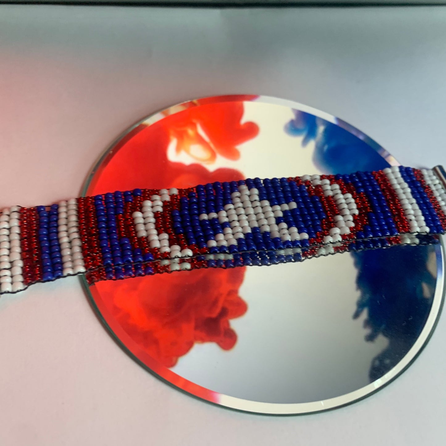 Captain America Inspired Beaded Loom Bracelet