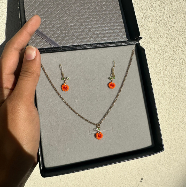 Halloween Pumpkin Themed Necklace