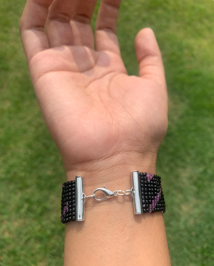 Hawkeye Inspired Beaded Loom Bracelet