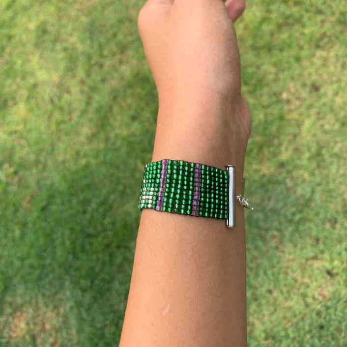 Hulk Smash Beaded Loom Bracelet